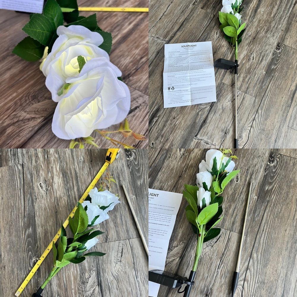 Solar powered fake roses